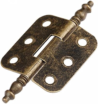 2pcs 70 * 35 mm antička brončana kruna šarka 6 rupa nakit poklon kutija ukrasna zglob za pribor za namještaj ormara * 2 -