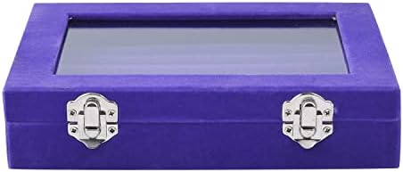 Trgovina LC isporučujući Joy Purple Velvet Orn Box za prikaz s oblogom za zaključavanje obloga drži do 63 kutija za nakit za nakit