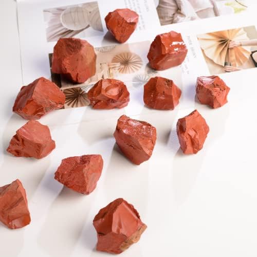 Anjiucc 1 lb crveni jasper prirodni grubi sirovi kamen reiki zacjeljivanje kristala za ozdravljenje, meditaciju, ravnotežu čakre