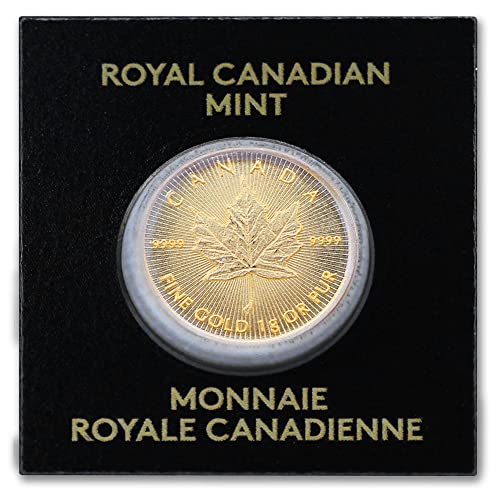 2022. 1 gram .9999 Kanadski zlatni javorov list novčić briljantni necirkuliran s potvrdom o autentičnosti 50c bu