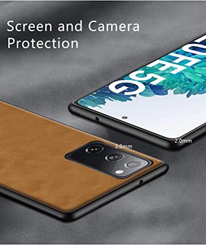 Duxsmei za Samsung Galaxy S20 Fe 5G futrola, slučaj kože TPU i Suede PU, anti-vibracijski anti-klizni ultralight luksuzni slučaj za