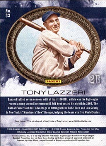 2018. Panini Diamond Kings 33 Tony Lazzeri New York Yankees bejzbol kartica