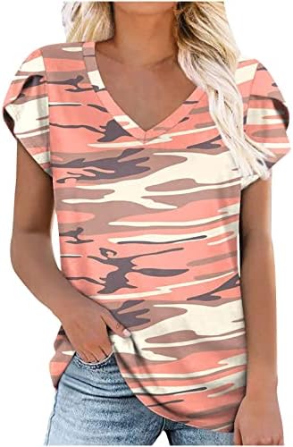 Ženske košulje Drvane ležerne čipke kratkih rukava TINE TEE TOPS Polka točkica tiskana posada za vrat pulover majice bluza