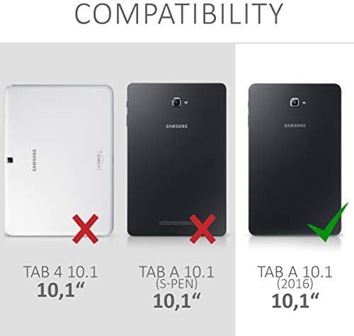 KWMobile futrola kompatibilna sa Samsung Galaxy Tab A 10.1 T580N/T585N - PU kožna tableta Smart COVER s postoljem - maslačka - Ljubav