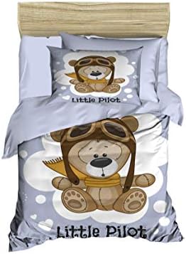 Ozinnci pamučni medvjedić Dječje posteljinu Little Pilot Medvjed tematski dječji krevet za dječji krevet, kreveta za krevetiće