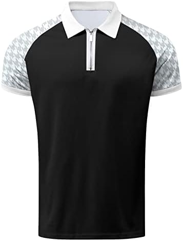 Muška ležerna udobna majica za majicu za golf retro u boji Vanjska ulica kratki rukavi s gumbom dolje odjeća
