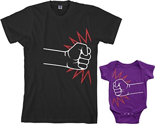 Threadrock šaka udara za dojenčad i muške majice podudaranje majice