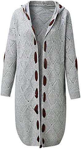 KCJGIKPOK ženski ležerni predimenzionirani džemperi kardigan, slatki dugi rukavi otvoreni prednji pletivi topli meki lagani kaput nadmašuju