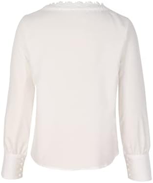 Bluza majica za Žene Jesen ljeto dugih rukava 2023 u obliku čipke na kopčanje grafički poplun bluza