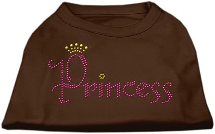 Princeza Rhinestone pseća košulja smeđa xl