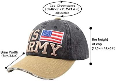 Anna-Kaci USA American zastave šešir za muškarce i žene američke vojske izvezeno oprana pamučna bejzbol kapu