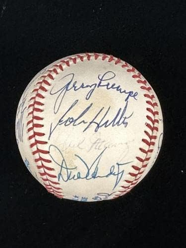 Tigrovi/Indijanci Hofers & Stars Multi potpisani bejzbol 23 Sigs w/hologram - Autografirani bejzbol