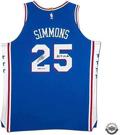 Ben Simmons Autografirani i upisani 18/19 All -Star Philadelphia 76ers Nike Autentic Icon Edition Jersey - Gornja paluba - Autografirani