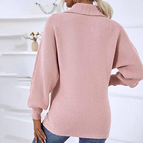Ženski džemper vrhovi modni V-izrez vafle pletena košulja za dno pletiva pulover tunika bluza džemperi