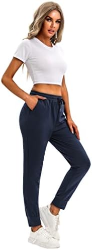 Siliteelon ženske jogers hlače Lagane trkačke joge trenirke s džepovima konusnim casual hlačama za vježbanje