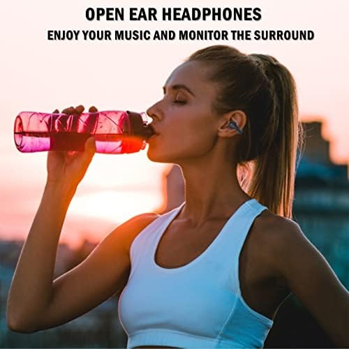 Otvorene uho uši bežični isječak za uši kosti slušalice Bluetooth za android iPhone, Clip-on Sport bežični uši s ušima do 24 sata playtime