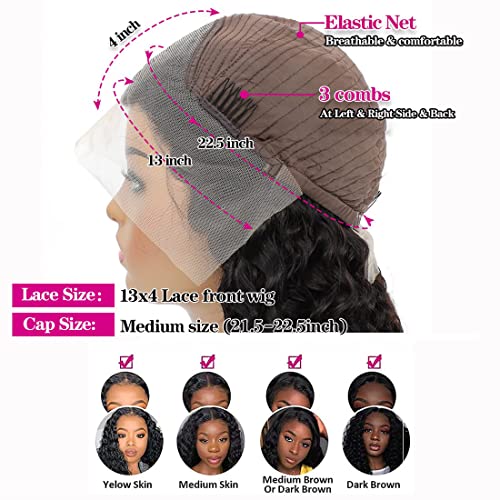 Duboke valovite perike na čipki ljudska kosa 13.4.1 prozirne čipkaste prednje kovrčave perike za žene ljudska kosa gustoće 180% Perike