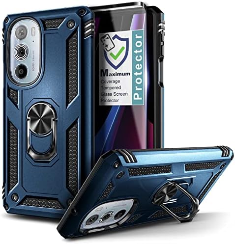 NZND futrola za Motorola Edge Plus 2022 / Moto Edge Plus 5G UW s kaljenim staklenim zaštitnikom zaslona, ​​zaštitni zaštitni [vojni