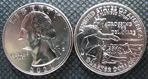2021. U.S. 25-postotni komorativni Coin-Nickel General George Washington putuje kroz verziju Delawarea D