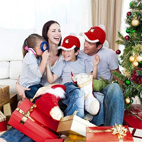 & Sretan Božić Uniseks šešir za odrasle Vintage Podesiva bejzbolska kapa Djeda Mraza crveno/bijelo