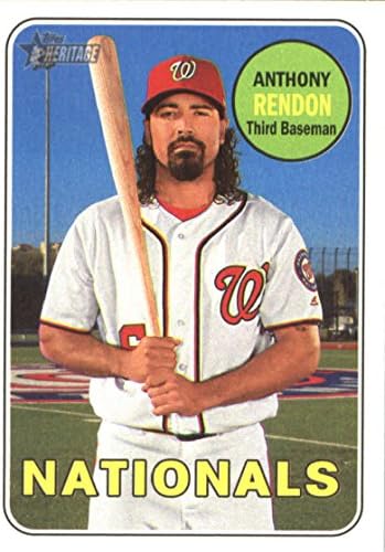 2018. Topps Heritage 41 Anthony Rendon Washington Nationals Baseball Card