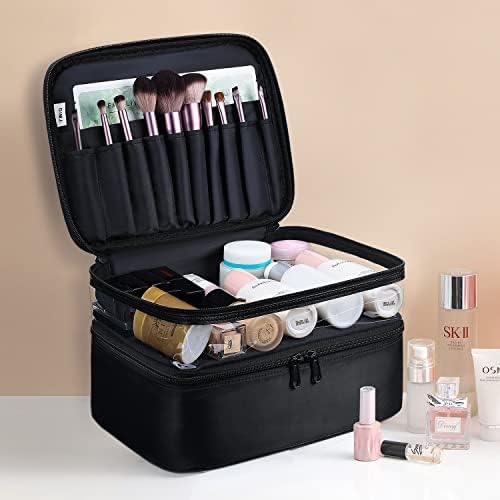 DIMJ putnička šminka torba šminka za skladištenje kozmetičkog organizatora dvostrukog sloja šminke za žene.