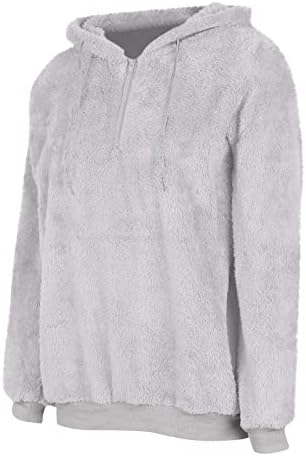 Ženske prevelike kapuljače Sherpa Twishirts Fuzzy Fleece pullover Fluffy Vanjska odjeća s džepovima