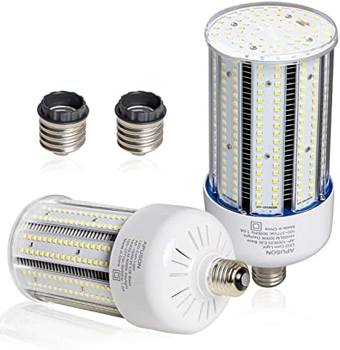 APUSON 2-Pack corn led žarulja snage 100 W, osnovne svijetle kukuruzne lampe E26/ E39, zamjena led žarulje dnevnog svjetla 5000K 14000LM