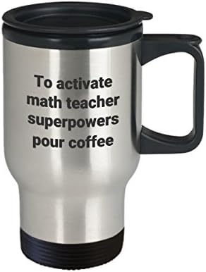 Šalica putovanja matematike - smiješna sarkastična toplinska izolirana nastavka od nehrđajućeg čelika Supersive kava poklon za kavu