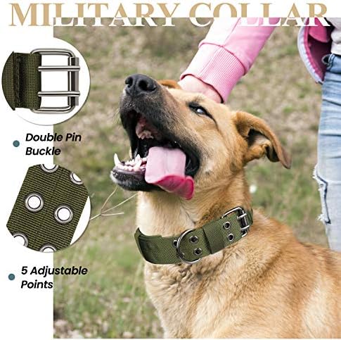 Vojni ovratnik za pse podesiv 1,5 ”širina najlon taktički taktički ovratnik za pse.