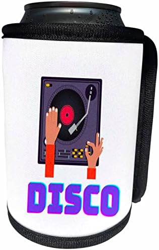 3Drose retro slika s tekstom disko - omota za hladnjak s bocom