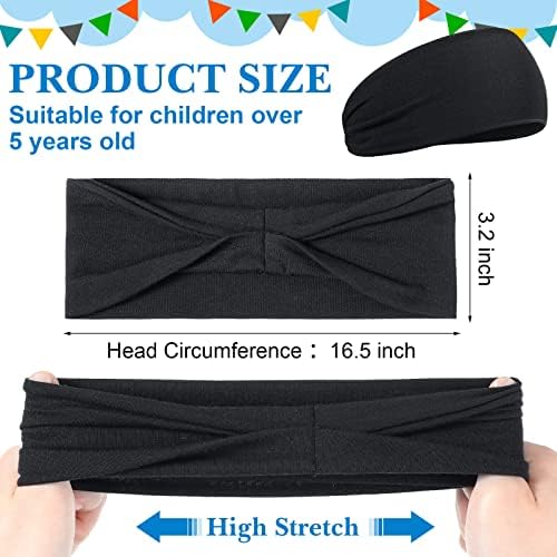 + 48 kom dječje trake za glavu za dječake sportske trake za dječake prozračne elastične trake za kosu koje vlaže vlagu za dječake i