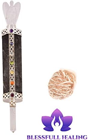 Blessful Healing 7 čakra crna rutilna anđeoska olovka štapić reiki zacjeljivanje kristalnih štapića dragulja uravnoteženja feng shui