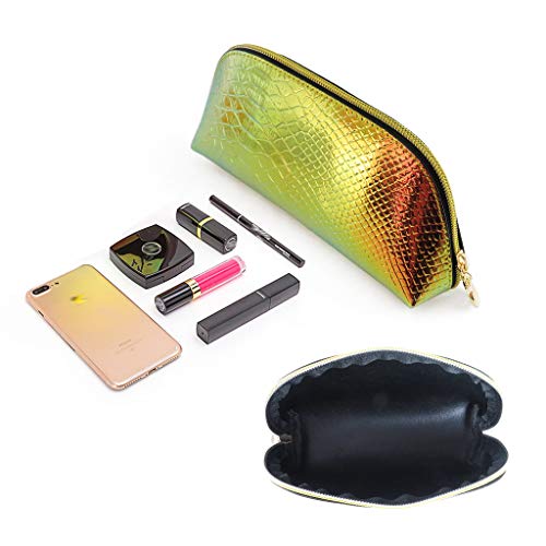 Remeehi Organizator ručne torba Shiny Hologram Laser PU vodootporna šminka kozmetička torba zelena