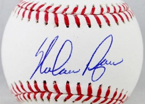 Nolan Ryan potpisao je Texas Rangers Rawlings Službena glavna liga White MLB bejzbol - Autografirani bejzbol
