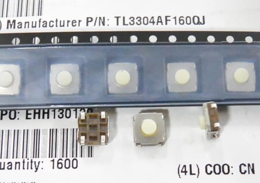 20pcs Patch Light Touch Prekidač 6.2 * 6.2 * 3,4 mm TL3304AF160QJ Meka plastični gumbi