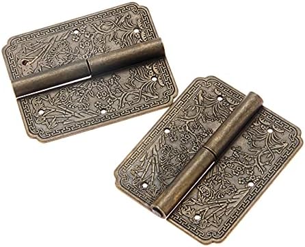 1pc 60 * 50 mm desno/lijevo retro mesingani namještaj šarke ormara ladica za vrata nakita kutija za nakit šarka hardverske okove antikna