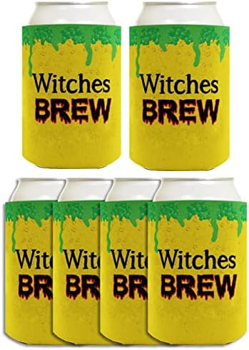 Smiješno Halloween Beer Coolie Witches Brew napitak Cauldron Witch Kostim dodatak 6 pakiranja CANO COOLIE pića hladnjaci Coolies Brew