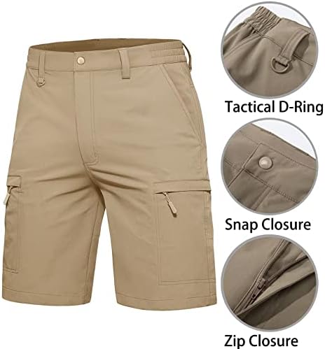 Tacvasen muške kratke hlače lagane brze suhe kratke hlače s 5 džepova za putovanja na planinarenje golf ribolova