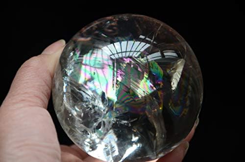 Pravi tibetanski himalajski visoka visina čist kristalni kvarc Rainbow kugla sfera Orb 2,99 inčni duhovni reiki ozdravljenje