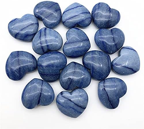 Laaalid xn216 2 komada prirodni plavi aventurinski oblik srca čakra kamenje isklesano reiki liječenje ukras prirodno kamenje i minerali