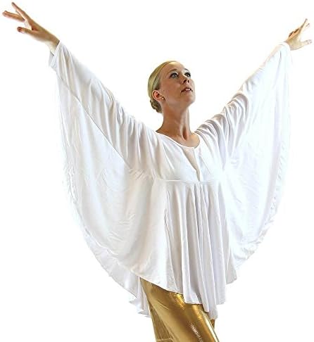 Danzcue Women Angel Wing Drapey Pulover Dance Top