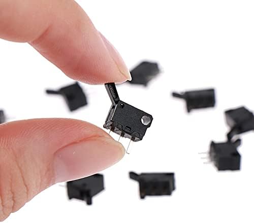 10pcs Mikroprekidači minijaturni mali granični prekidač s rupom tri kontakta normalno otvorena normalno zatvorena Men / Men / Men