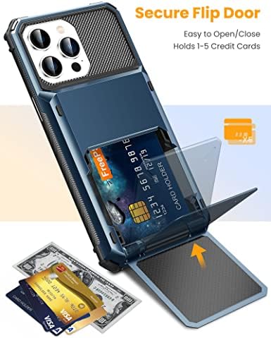 Torbica za torbicu od 14 do 6,7 novčanika s 5 pretinaca za kreditne kartice s preklopnim poklopcem dizajn stražnjeg džepa otporan na
