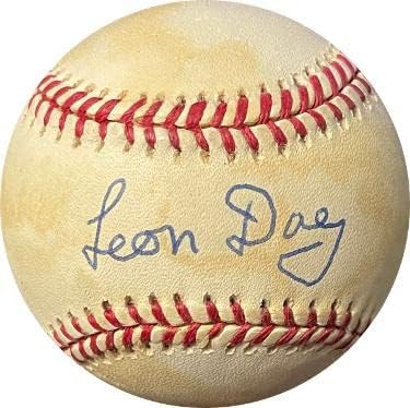 Leon Day potpisao Ronl Rawlings Službena nacionalna liga Baseball Toned- JSA RR76725 - Autografirani bejzbol
