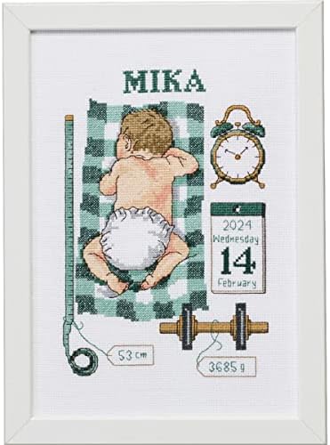 Permin Mika 92-0852 Brojevi se Cross Stitch Kit 21 x 30 cm
