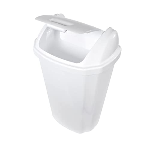 13.5 galona ljuljački poklopac smeća limenka plastična kuhinja ureda smeće s poklopcem, bijelim