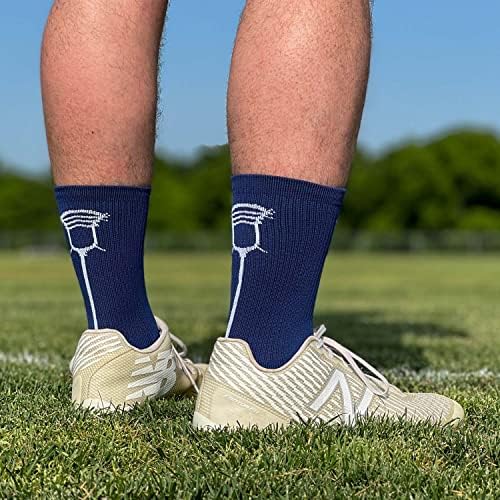 ChalkTalkSports lacrosse s jednim štapom atletski tkani srednji čarape za sredinu teleta | Veličine mladih i odraslih | Više boja