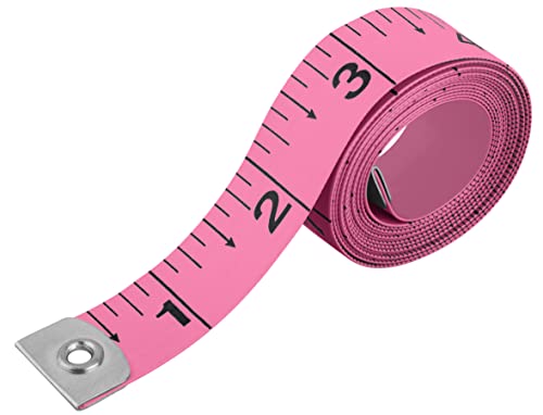 Crafjet ružičaste meke trake mjere za mjerenje tijela, šivanje, krojenje, zanat i gubitak težine - s svestranim i izdržljivim 60 inčnim